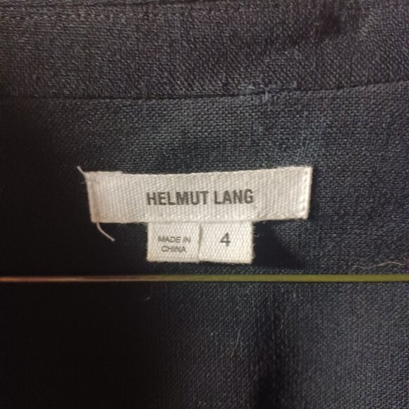 Helmut Lang Structured Collarless Blazer – Black, Size 4 - Picture 2 of 4